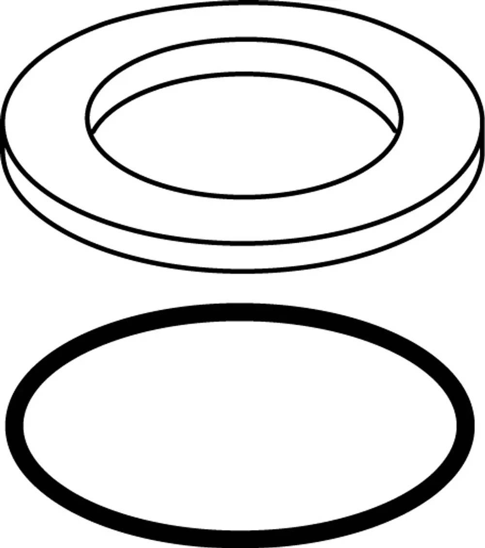 Rosette in Chrom, bestehend aus einem oberen, ringförmigen Element und einer darunterliegenden, ovale Grundplatte. Produkt von Ideal Standard.